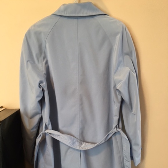 Liz Claiborne mid-length spring blue trench coat - Picture 9 of 9